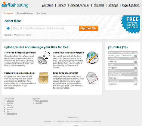 Create your own file sharing service.
